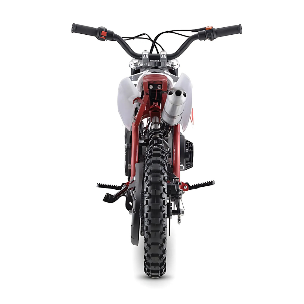 50cc Mini Dirt Bike (2025) - Kids Pit Bike, Twist & Go - Junior Motorbike - White