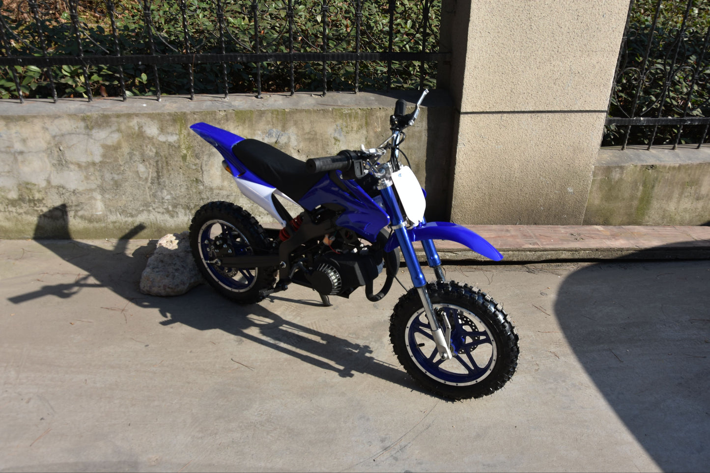 49cc Kids Dirt Bike - Off-Road Mini Moto, Twist & Go, Blue - Junior Pit Bike, Ages 6+