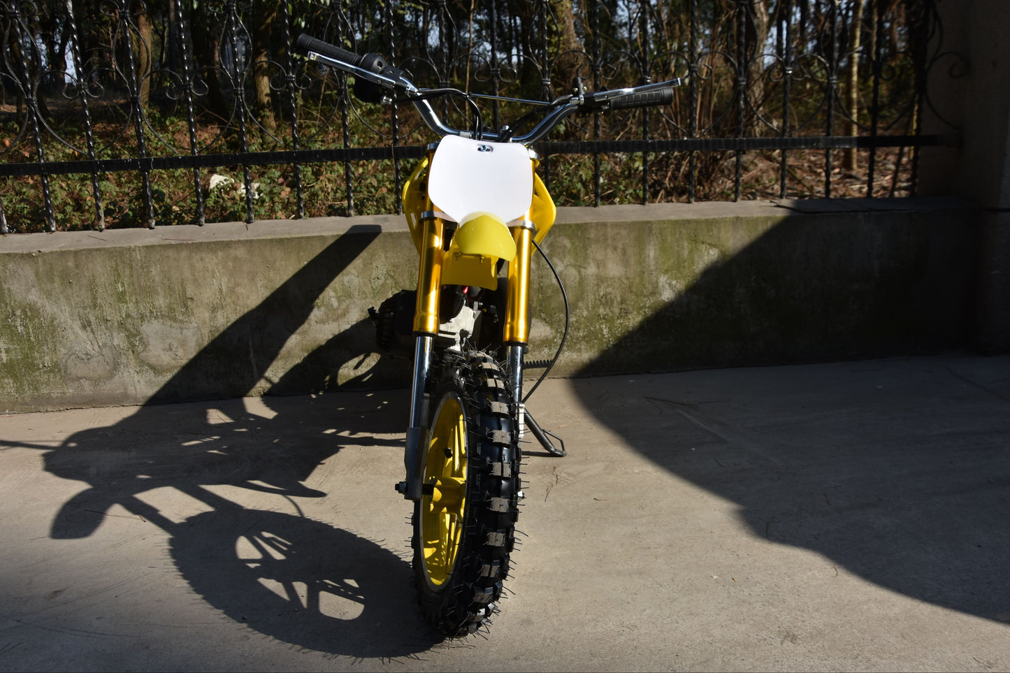 49cc Kids Dirt Bike - Mini Moto, Twist & Go, Yellow - Junior Pit Bike, Ages 6+