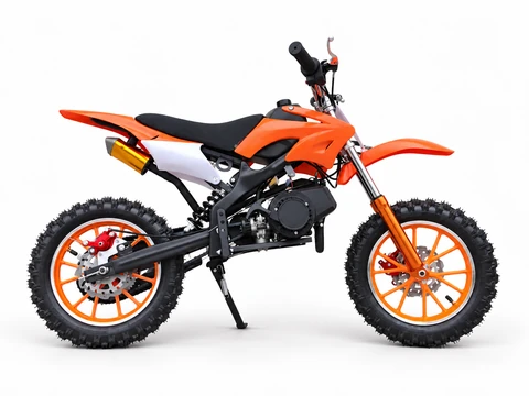 Illustrative orange KidMoto bike: right side